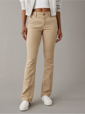 NWT American Eagle Low RiseStretch Kick Bootcut Pant Chino Khakis Size 14Extra L